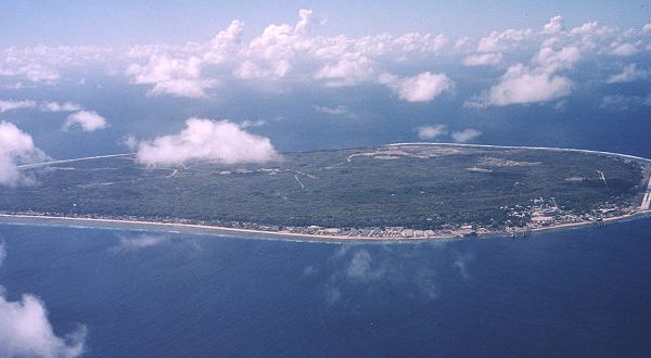 La isla Nauru a vista de pájaro