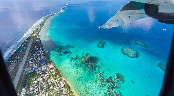Isla de Tuvalu a vista de pájaro