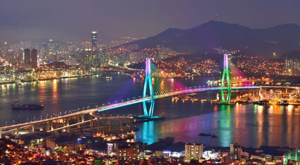Vistas de Busan en Corea del Sur