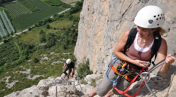 Vía ferrata en Baumes Corcades