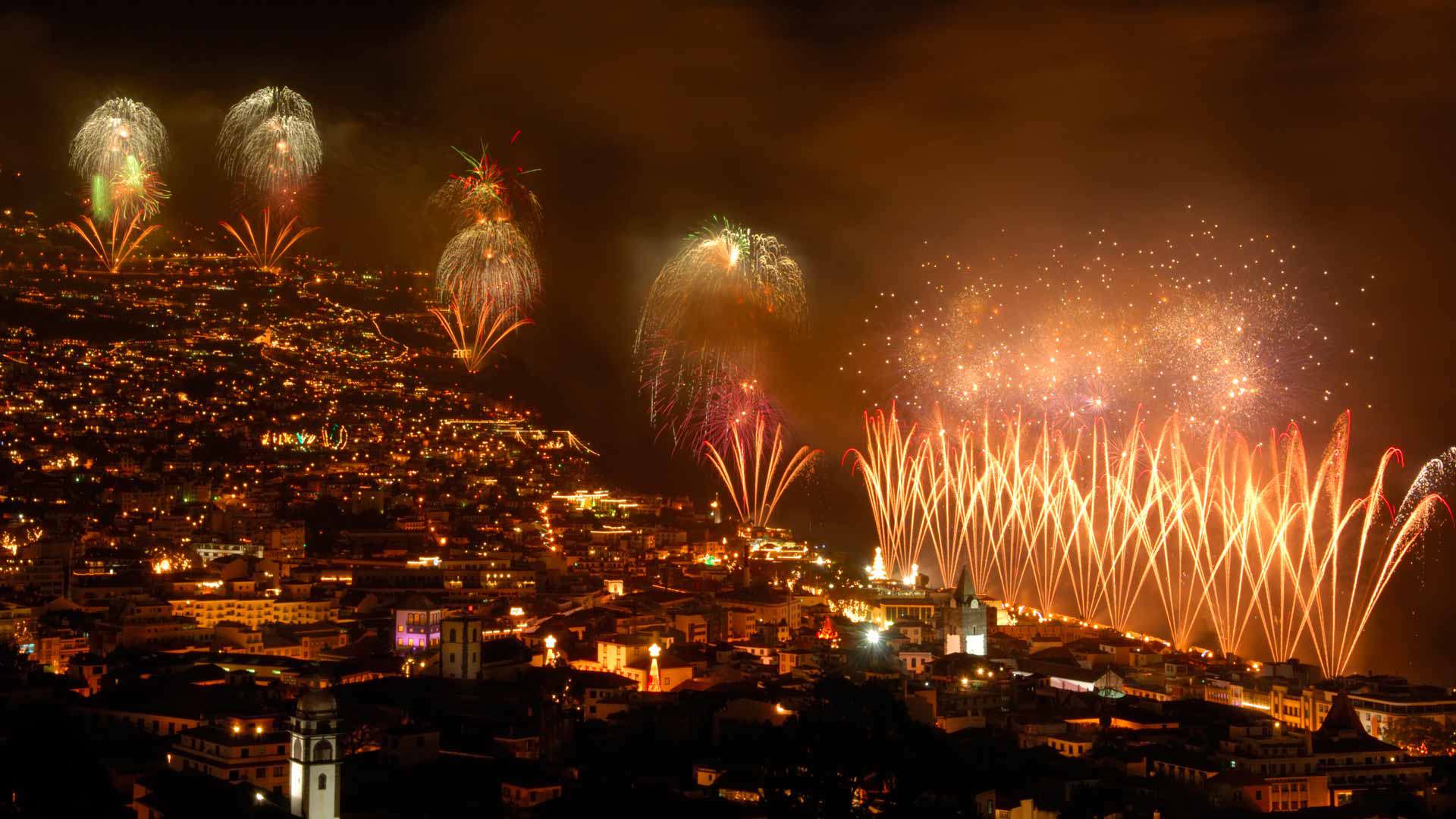 Fuegos artificiales de Año Nuevo de Madeira