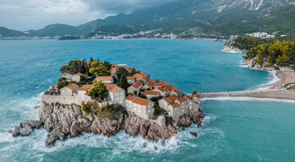 La costa adriática de Montenegro